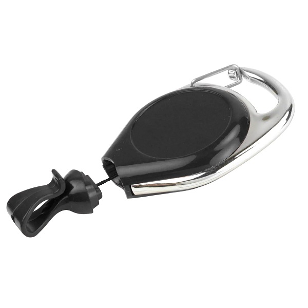 Bild på Black carabiner No-Twist ID badge reel with card clip. 60270142U (DE,SE,NO,FI,RO,PL)