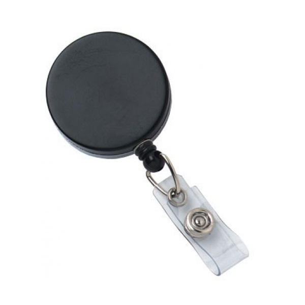 Bild på Black ID badge reel with belt clip and strap clip. 60270145 (DE,SE,NO,FI,RO,PL)