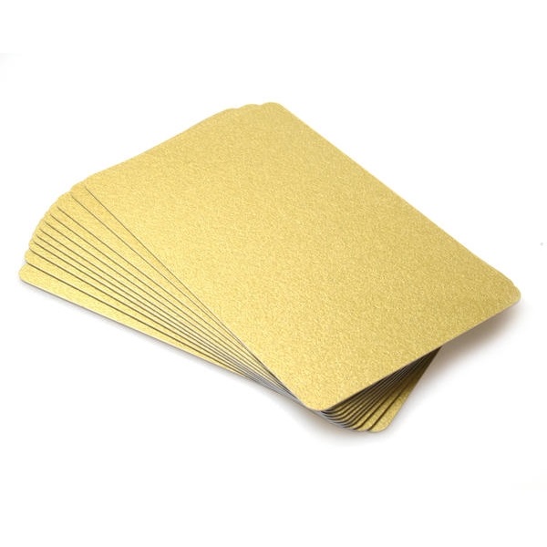 Bild på Blank thin gold cards - 480 micron, 0.48 mm (WHITE CORE). 70102028LI420 (DE,SE,NO,FI,RO,PL)