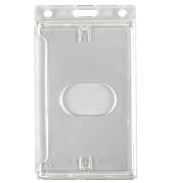 Bild på Kortinnehavare/bärväska styv plast med lås transparent (vertikal/porträtt). 60270289