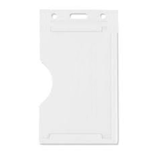 Bild på Cardholder/carrying badge face open plastic white (vertical/portrait). 60270114vud (DE,SE,NO,FI,RO,PL)