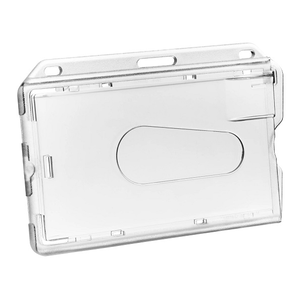 Bild på Card holder / carrying case rigid plastic lock crystal clear / transparent (horizontal / landscape). 60270126 (DE,SE,NO,FI,RO,PL)