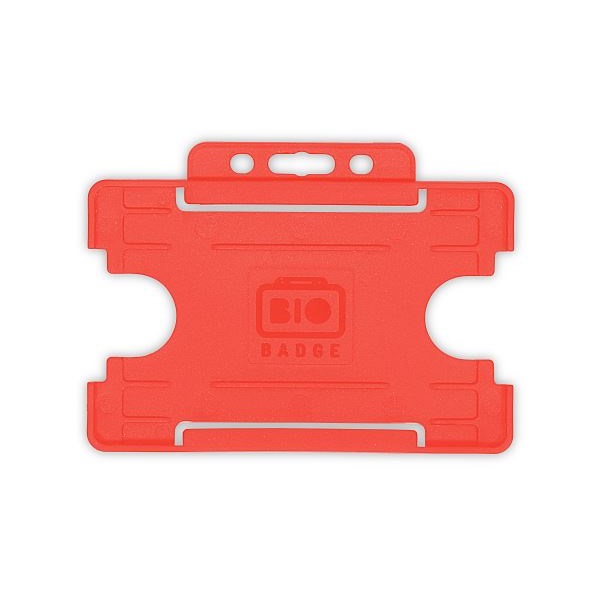 Bild på Bio badge Cardholder/carrying face open plastic red (horizontal/landscape). 60270455 (DE,SE,NO,FI,RO,PL)