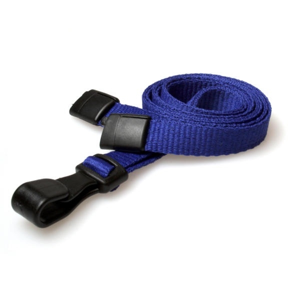 Bild på Blue lanyard / Keyhanger 10 mm with plastic J clip - 100% polyester. 60270548 (DE,SE,NO,FI,RO,PL)