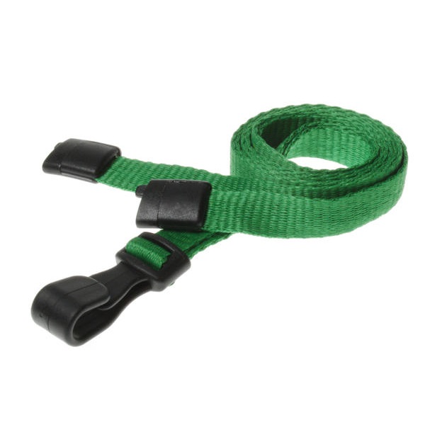Bild på Green lanyard / Keyhanger 10 mm with plastic J clip - 100% polyester. 60270546 (DE,SE,NO,FI,RO,PL)