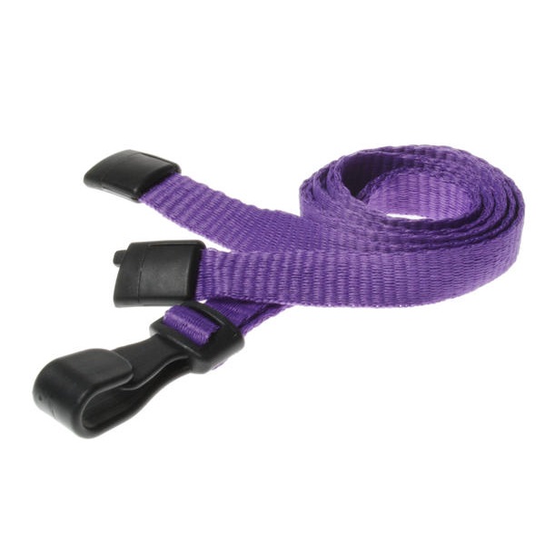 Bild på Purple lanyard / Keyhanger 10 mm with plastic J clip - 100% polyester. 60270544 (DE,SE,NO,FI,RO,PL)