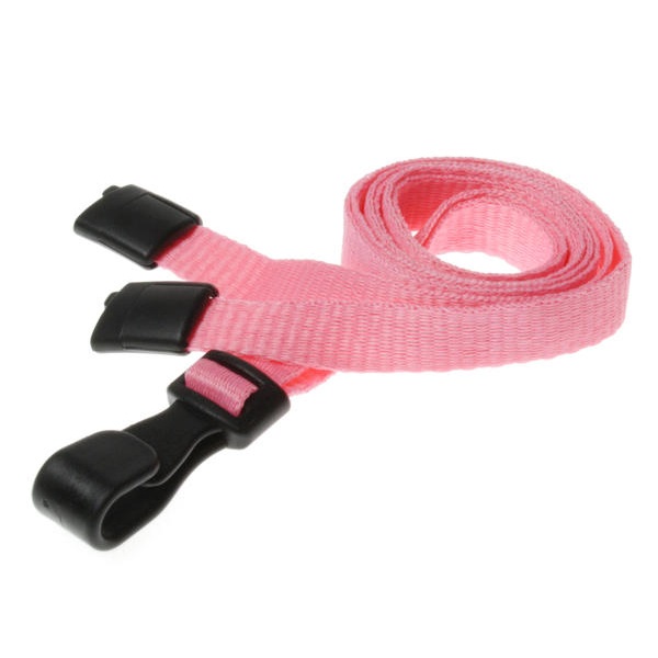 Bild på Pink lanyard / Keyhanger 10 mm with plastic J clip - 100% polyester. 60270549 (DE,SE,NO,FI,RO,PL)