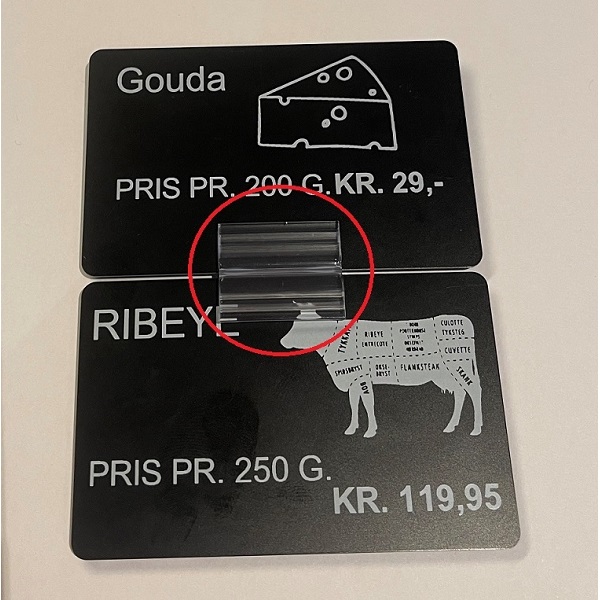 Bild på H gripper sign holder / Price sign holder for larger signs. 60270210 (DE,SE,NO,FI,RO,PL)