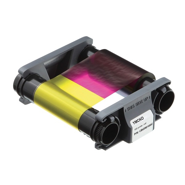 Bild på Evolis CBGR0100C badgy 100 / 200 färgband/färgfilm med 4 färger (YMCKO) 100 utskrifter. Evolis CBGR0100C