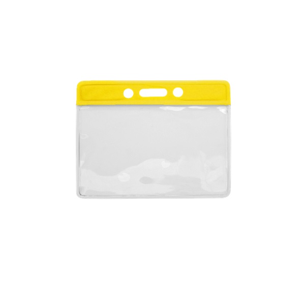Bild på Card holder/carrying case soft plastic 86 x 54 mm. yellow top/clear (horizontal/landscape). 60270317 (DE,SE,NO,FI,RO,PL)