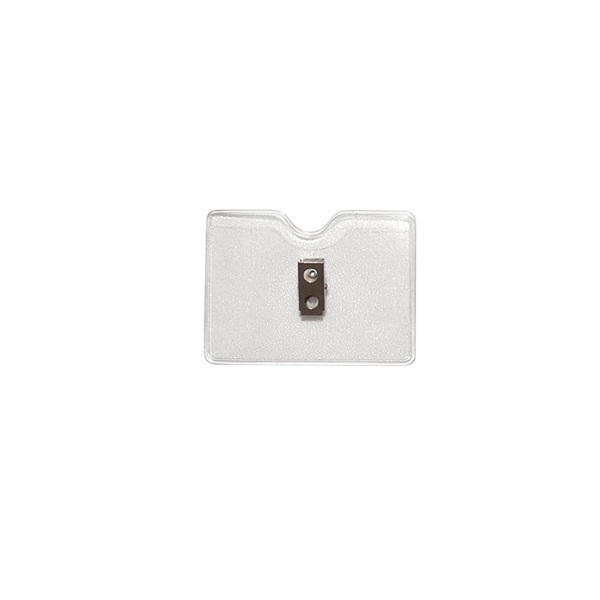 Picture of Cardholder/carrying case soft plastic alligator clips mounted 86 x 54 mm clearfront (horizontal/landscape). 60270139