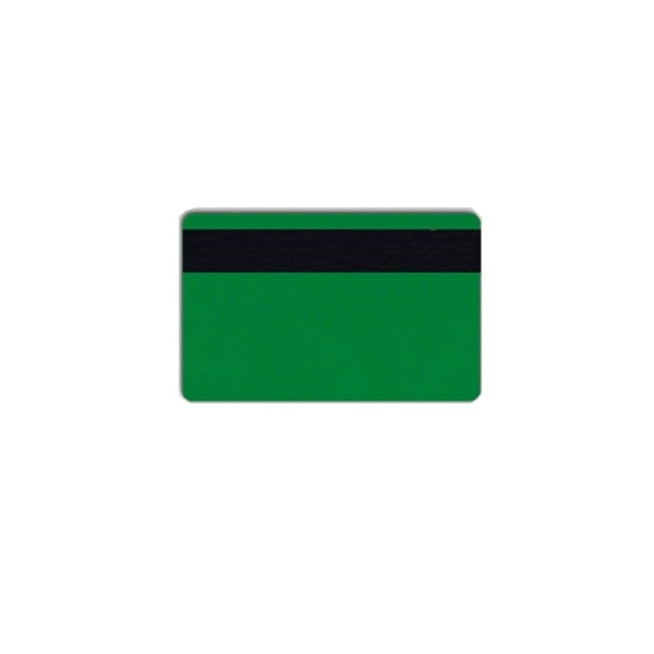 Bild på Blank green cards with LO-CO magnetic stripe- IS0-7811-2 (CR80). 70102067 (DE,SE,NO,FI,RO,PL)