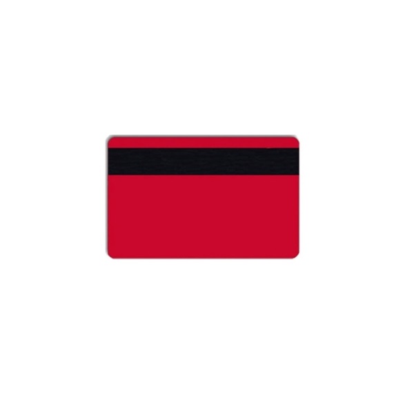 Bild på Blank red cards with LO-CO magnetic stripe- IS0-7811-2 (CR80). 70102069 (DE,SE,NO,FI,RO,PL)