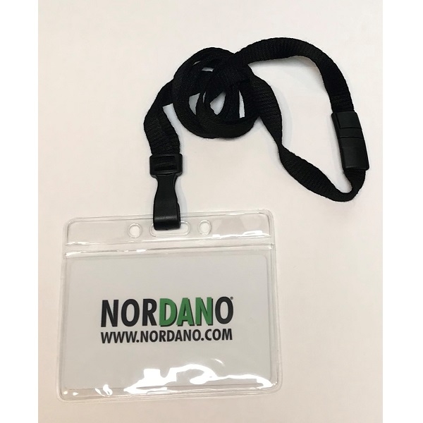 Bild på Card holder / carrying case soft plastic 86 x 54 mm. clear with a black lanyard. 60270310+60270541 (DE,SE,NO,FI,RO,PL)