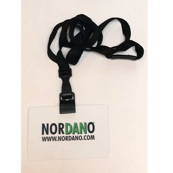 Bild på Badge Attachment, Black, Gripper Card Clamp with a black lanyard. 5710-3050+60270541 (DE,SE,NO,FI,RO,PL)