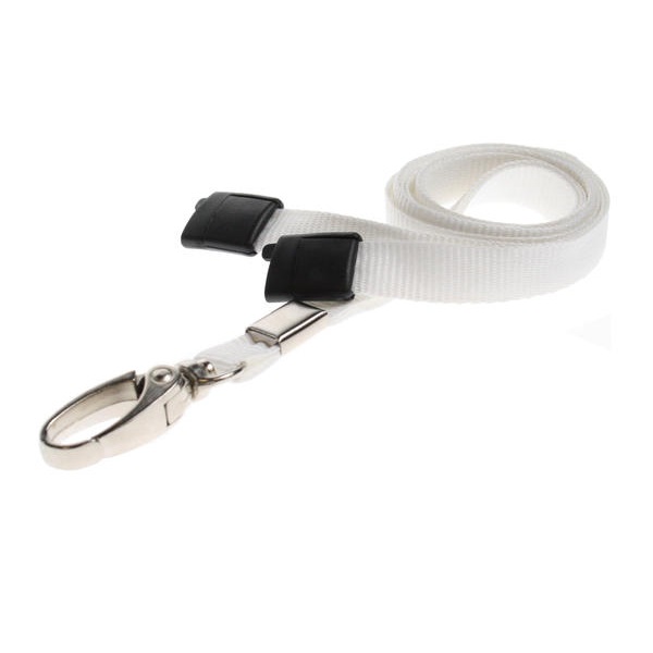 Picture of White lanyard / keyhanger 10 mm with metal lobster clip. 60270562