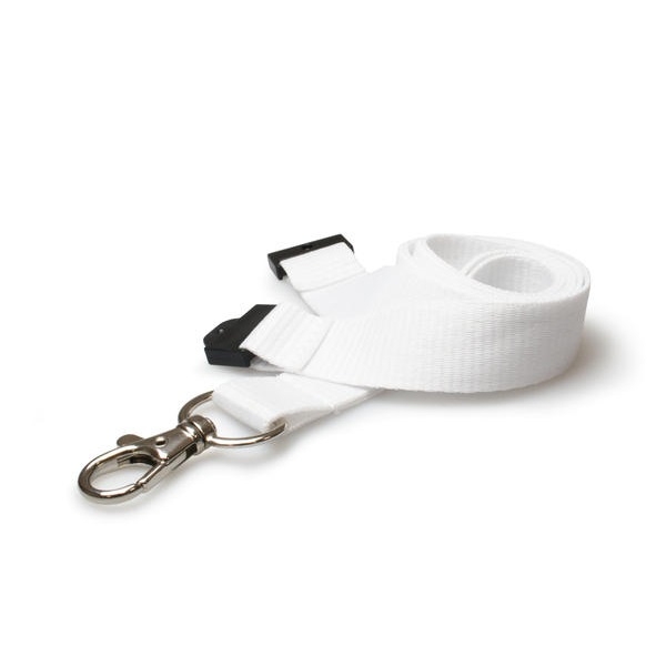 Bild på White lanyard / keyhanger 20 mm with metal trigger clip. 60270742 (DE,SE,NO,FI,RO,PL)