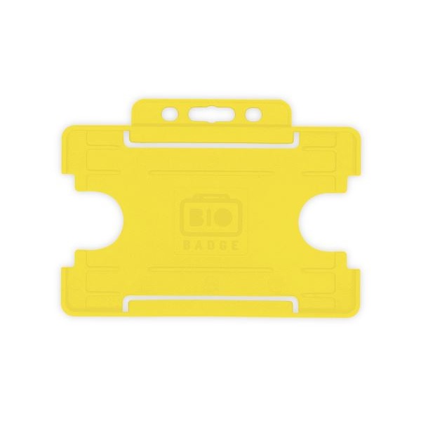 Bild på Bio badge Cardholder/carrying face open plastic yellow (horizontal/landscape). 60270457 (DE,SE,NO,FI,RO,PL)