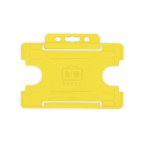 Bild på Bio badge Cardholder/carrying face open plastic yellow (horizontal/landscape). 60270457 (DE,SE,NO,FI,RO,PL)