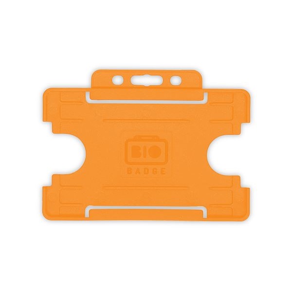 Bild på Bio badge Cardholder/carrying face open plastic orange (horizontal/landscape). 60270453 (DE,SE,NO,FI,RO,PL)
