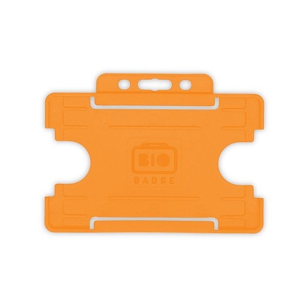 Bild på Bio badge Cardholder/carrying face open plastic orange (horizontal/landscape). 60270453 (DE,SE,NO,FI,RO,PL)