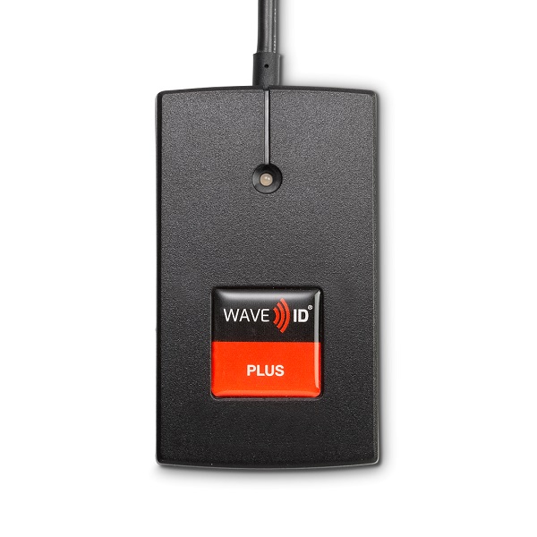 Picture of RDR-80581AK0 WAVE ID® Plus Keystroke V2 Black Virtual USB/COM Reader reader/writer 13.56 MHz (Mifare®) - RFIDeas. RDR-80581AK0