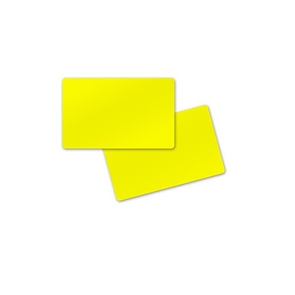 Bild på Blank yellow cards - CR80 (WHITE CORE). 70102090vud (DE,SE,NO,FI,RO,PL)