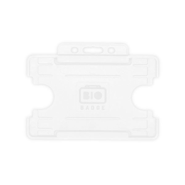 Bild på White bio badge Cardholder/carrying face open plastic (horizontal/landscape). 60270452 (DE,SE,NO,FI,RO,PL)