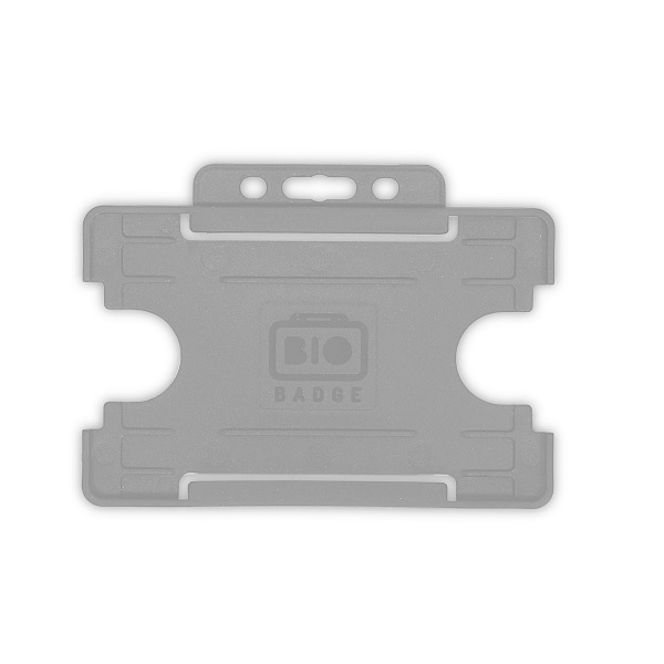 Bild på Gray bio badge Cardholder/carrying face open plastic (horizontal/landscape). 60270460 (DE,SE,NO,FI,RO,PL)
