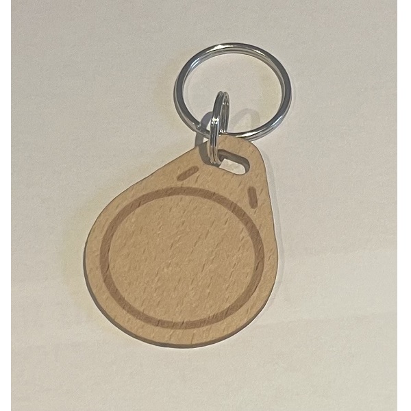 Bild på Wood Key fob 13.56 MHZ S50 1K. Keyfob. 70102906 (DE,SE,NO,FI,RO,PL)