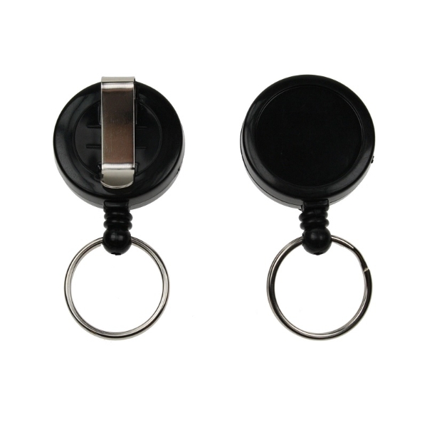 Bild på Black badge reel with belt clip and key ring. 60270227 (DE,SE,NO,FI,RO,PL)