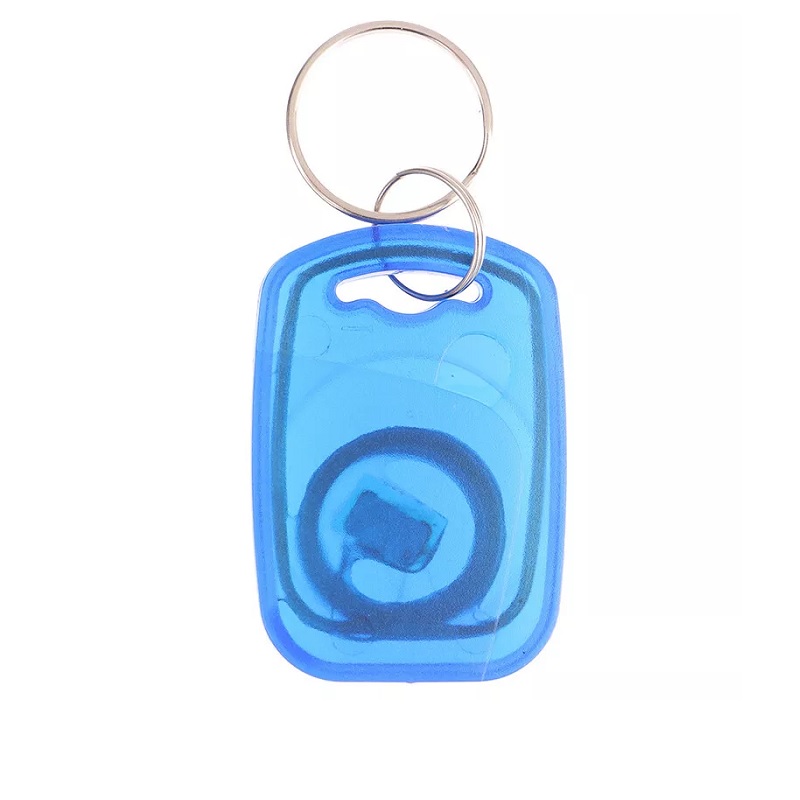 Bild på Blue RFID rewriteable Key fob 125 KHZ EM ID and magic writeable IC 13.56 Mhz. Keyfob tag. 70102981 (DE,SE,NO,FI,RO,PL)