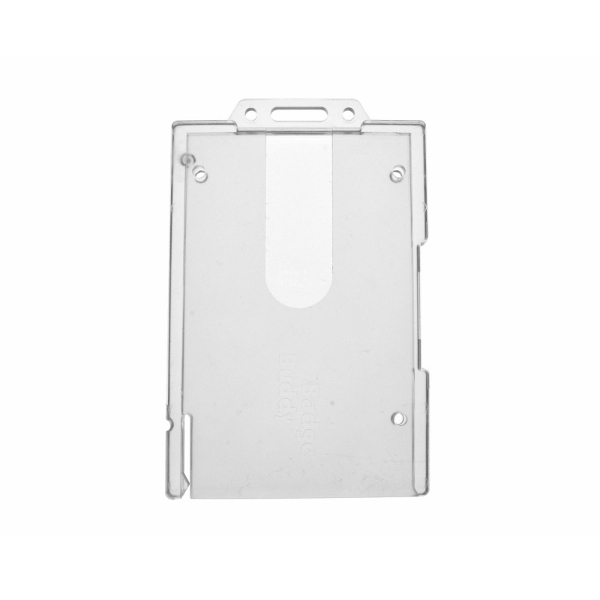 Bild på Enclosed ID Badge Lockable card holder / carrying case rigid plastic (vertical / portrait) for 2 cards. 60270287 (DE,SE,NO,FI,RO,PL)