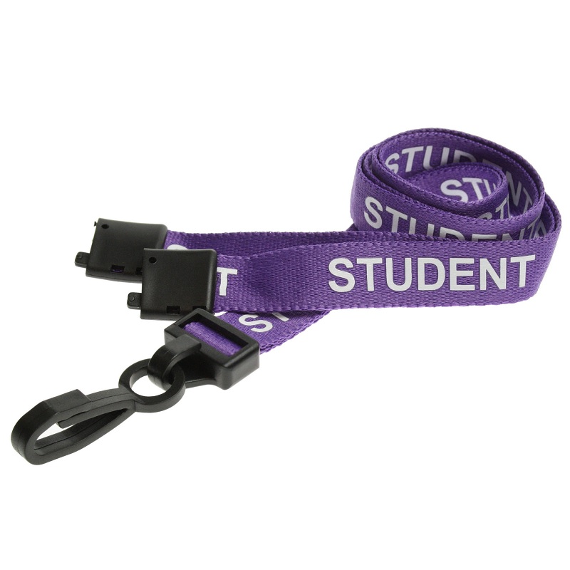 Bild på Student purple lanyard / keyhanger 15 mm with plastic J clip. 60270595 (DE,SE,NO,FI,RO,PL)