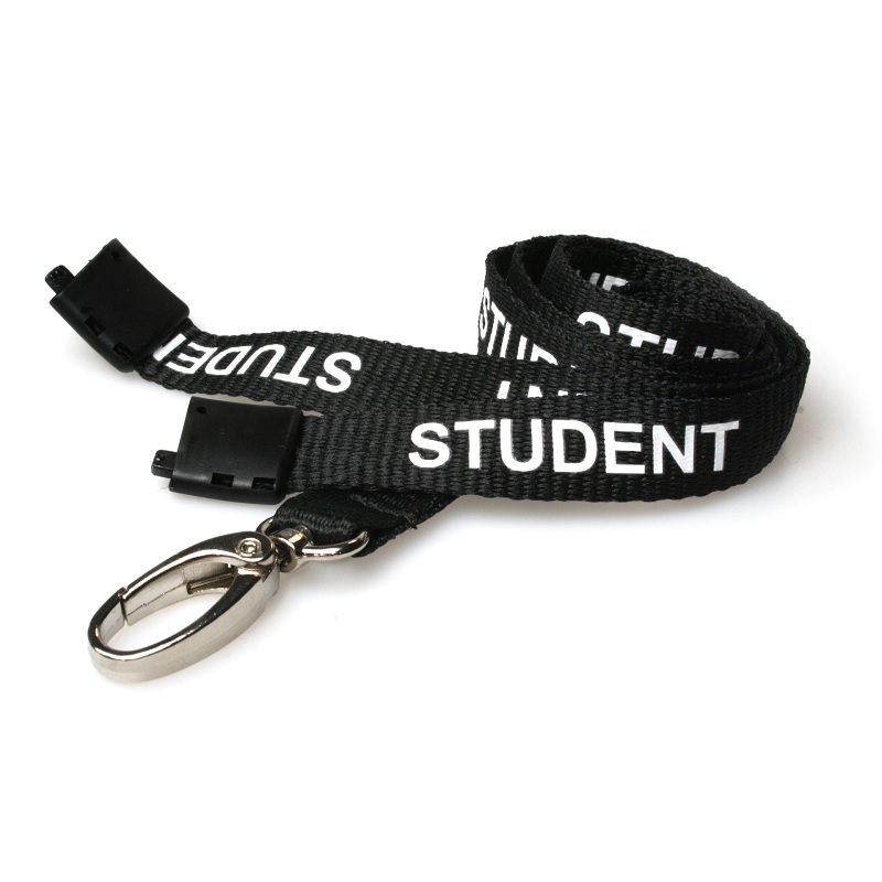 Bild på Student black lanyard / keyhanger 15 mm with metal lobster clip. 60270596 (DE,SE,NO,FI,RO,PL)
