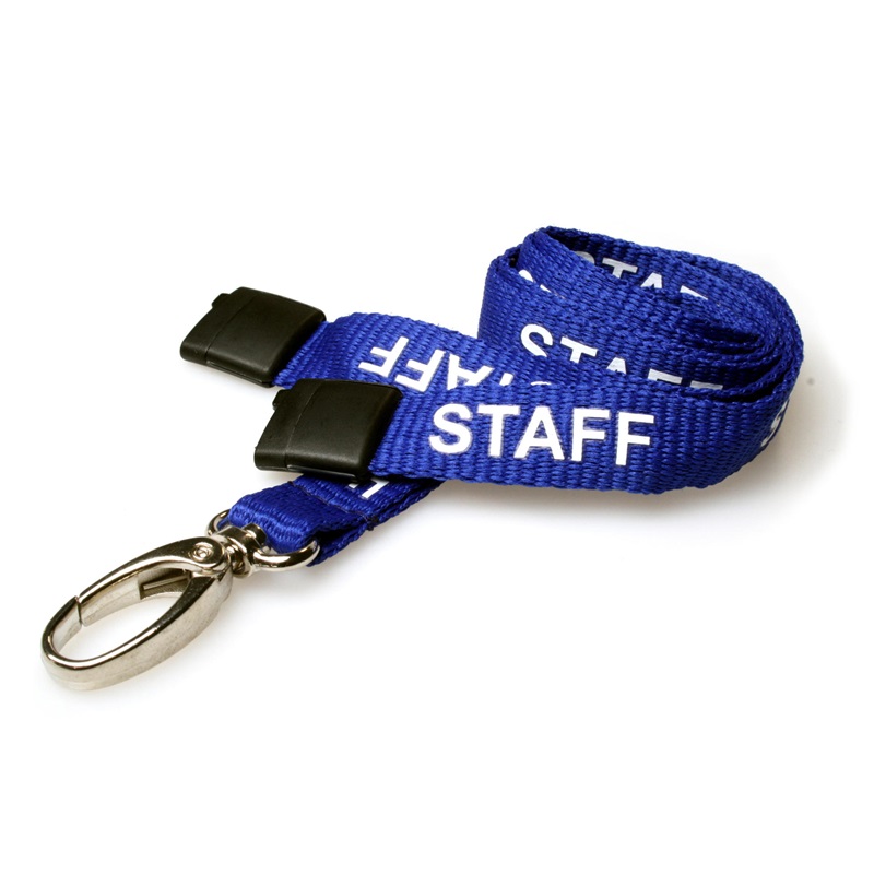 Bild på Staff blue lanyard / keyhanger 15 mm with metal lobster clip. 60270600 (DE,SE,NO,FI,RO,PL)