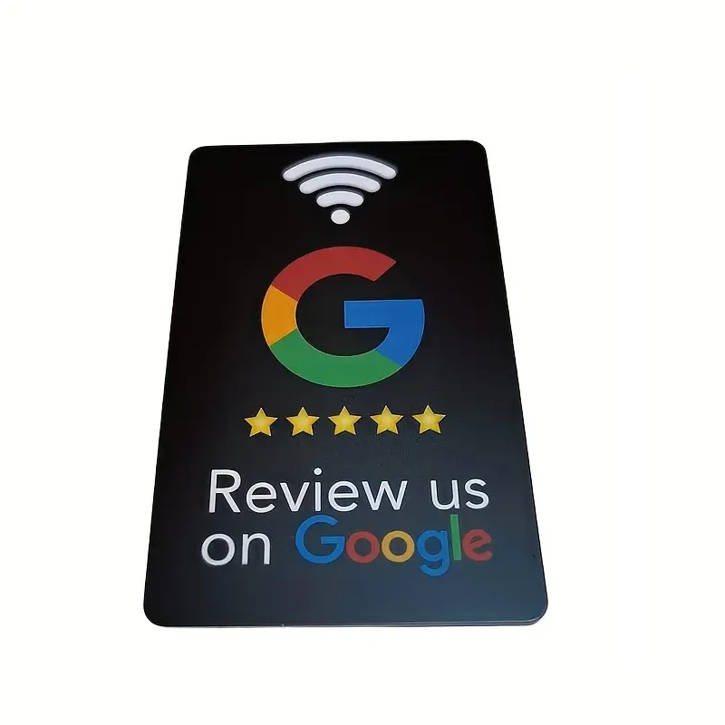 Bild på Review us on Google Black Plastic Card with NFC CHIP. 70102302 (DE,SE,NO,FI,RO,PL)