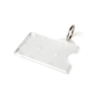 Picture of Card holder / carrying case rigid plastic with key ring attachment (horizontal / landscape). 60270228
